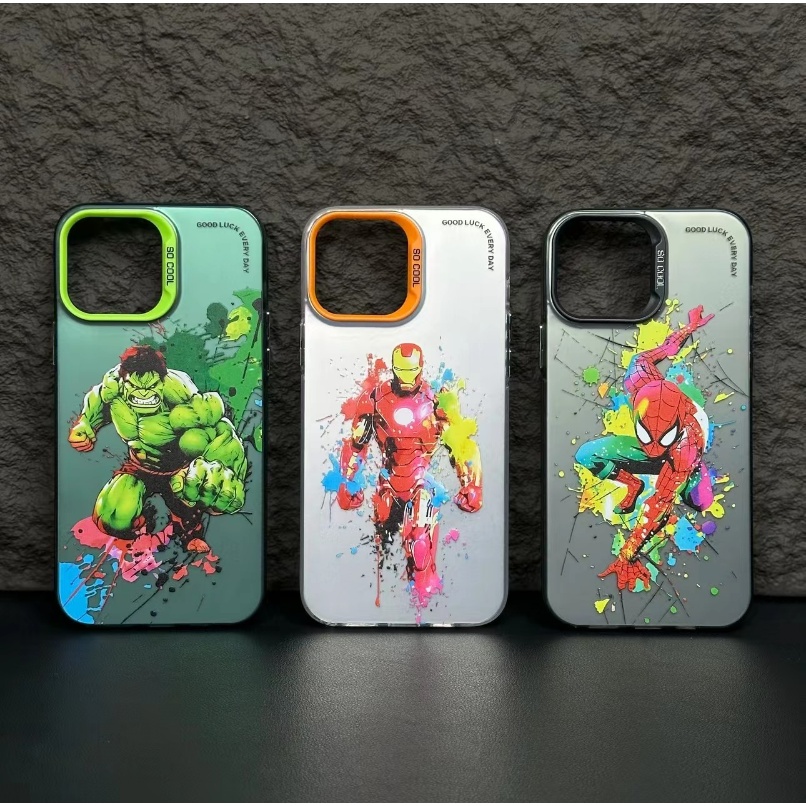 The Hulk Spider-Man Hard case for iPhone 12 pro max case iPhone11 iPhone13 iPhone14 Pro Max Phone Cover Iron Man