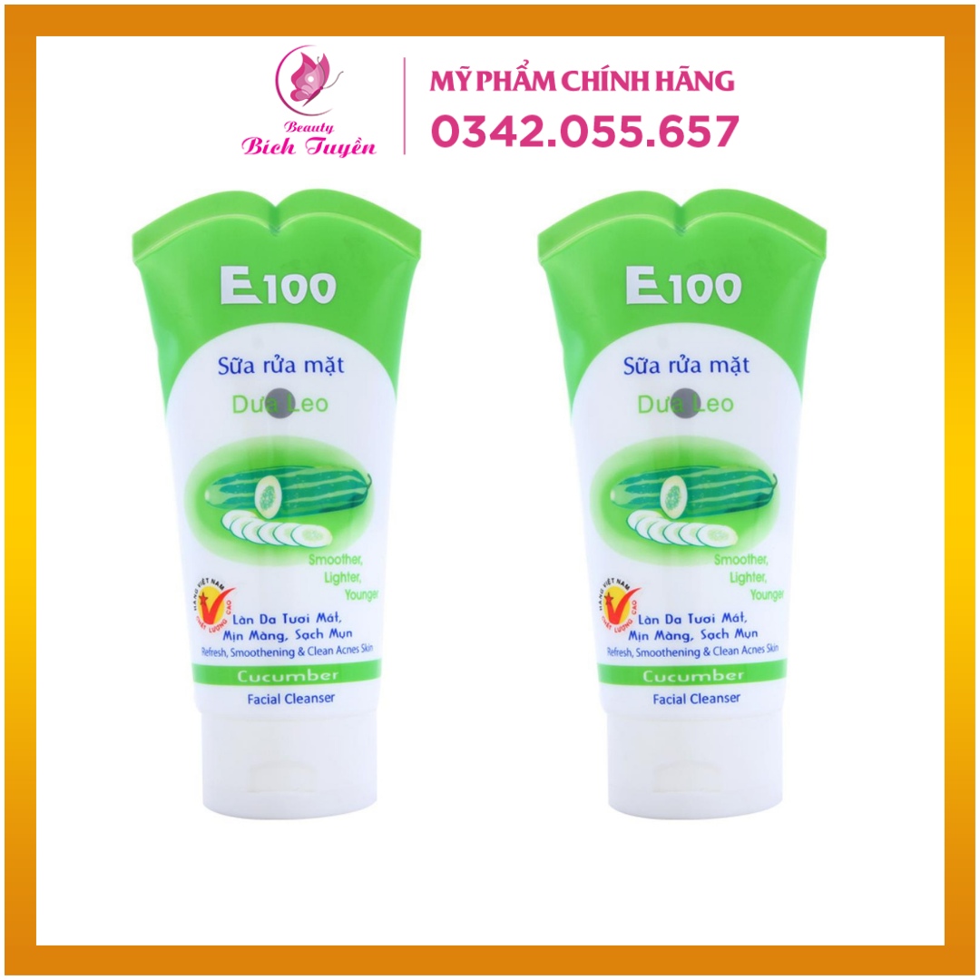 Sữa Rửa Mặt Tinh Chất Dưa Leo E100 - 100gram