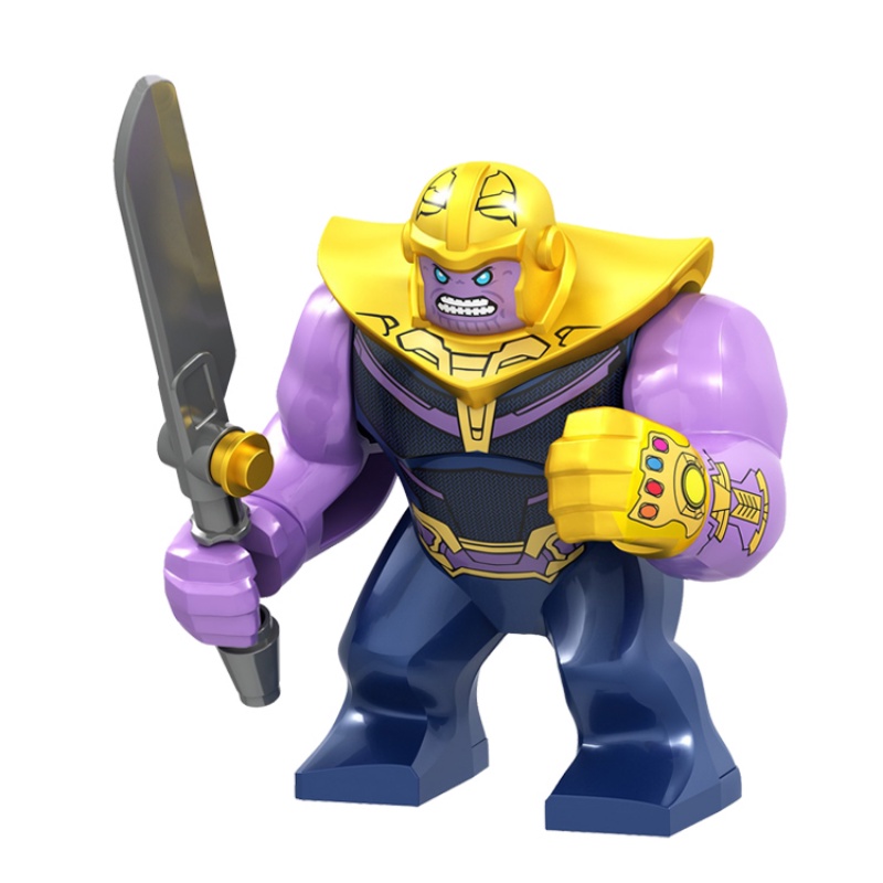 ฟิกเกอร์ Marvel Minifigures Thanos Infinity Gauntlet Iron Man Infinity ...