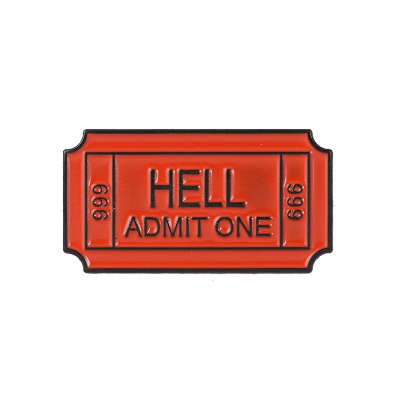 Creative Book Ticket Enamel Pin Brooch Cartoon Book Club Ticket Brooch Badges