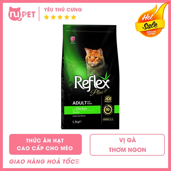Thức ăn hạt cho mèo trưởng thành Reflex Plus 1.5kg