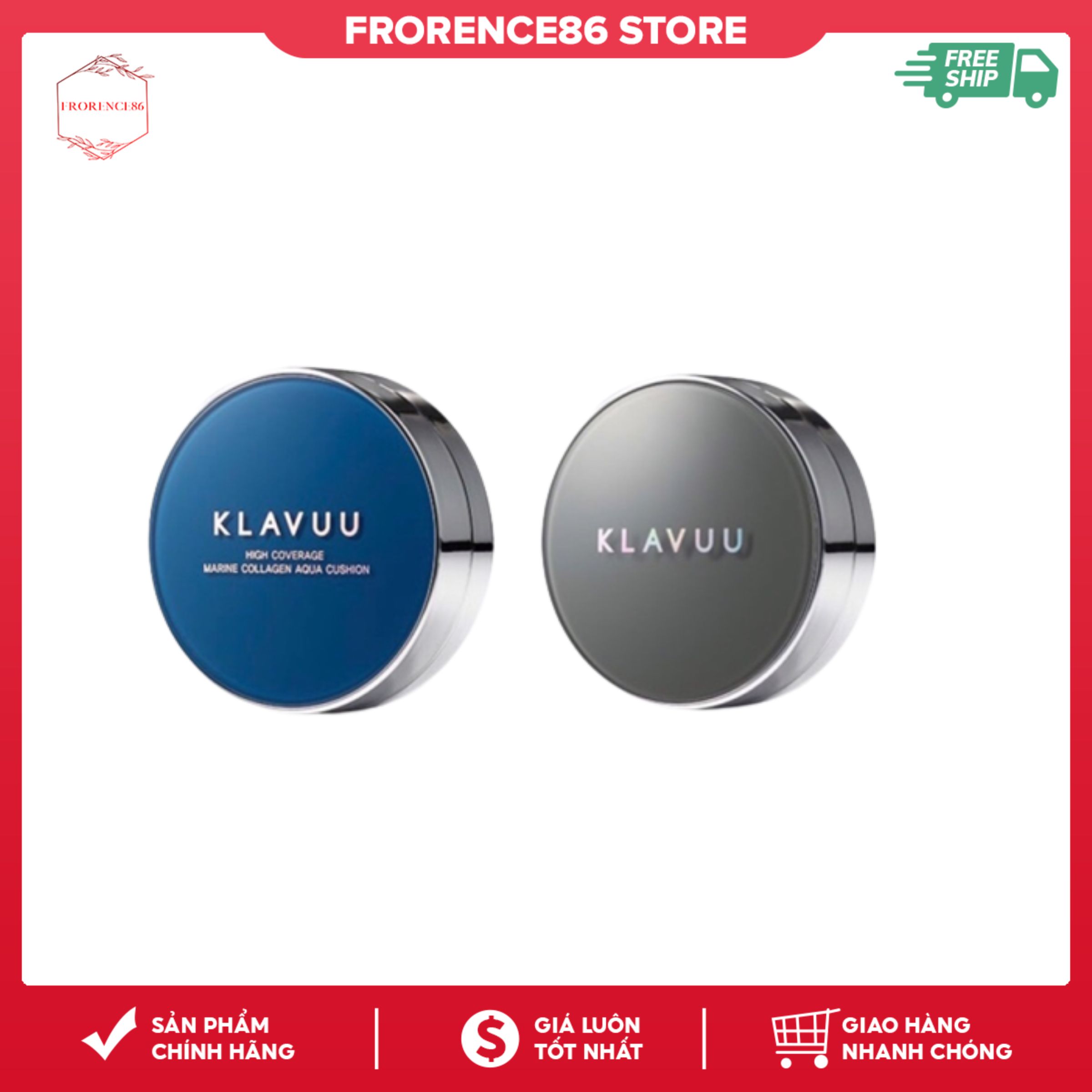 PHẤN NƯỚC Klavuu High Coverage Tension Cushion 15G frorence86 Store