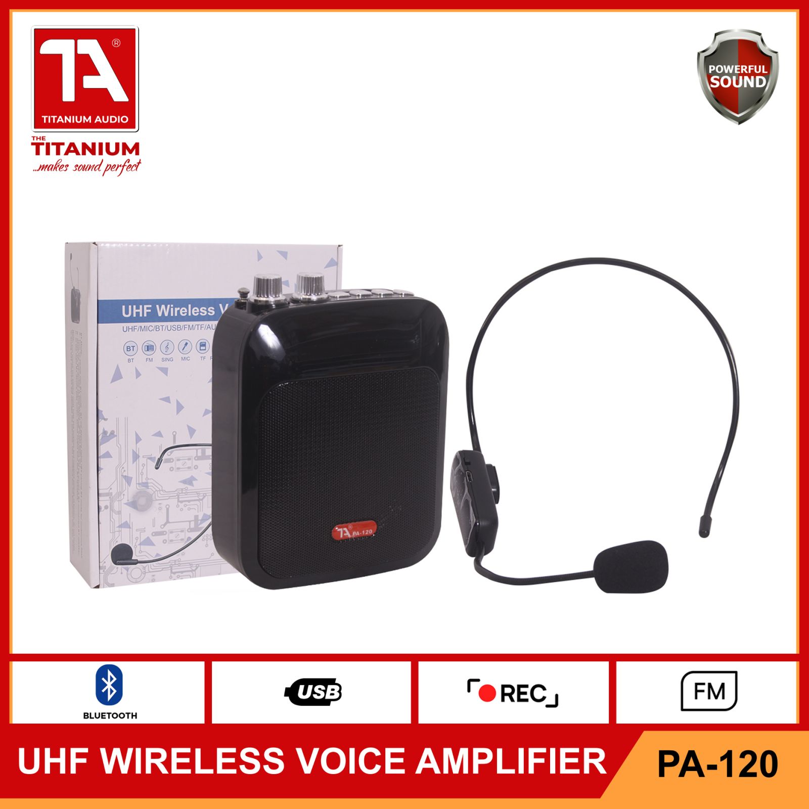 Titanium Audio PA120 UHF Wireless Voice Amplifier / Lapel Microphone