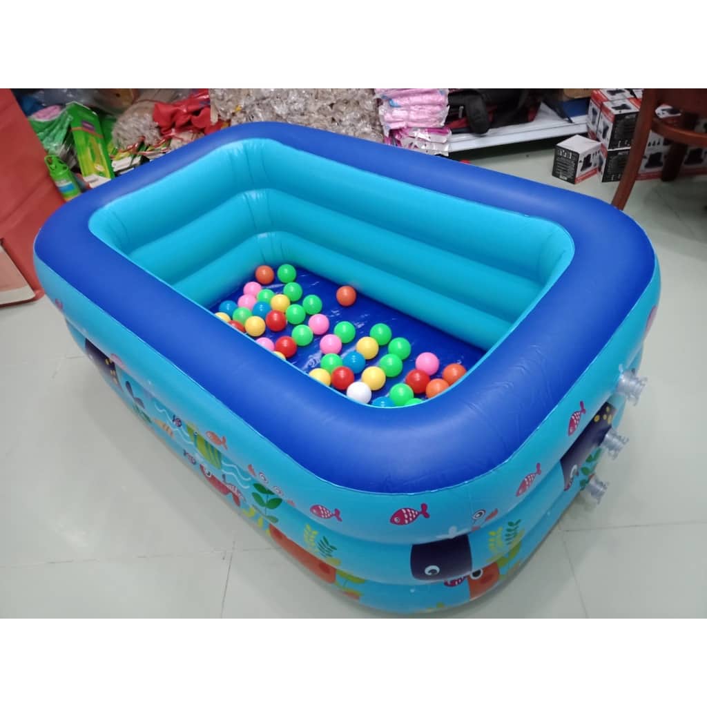 Bể bơi phao 3 tầng hình chữ nhật 1m5