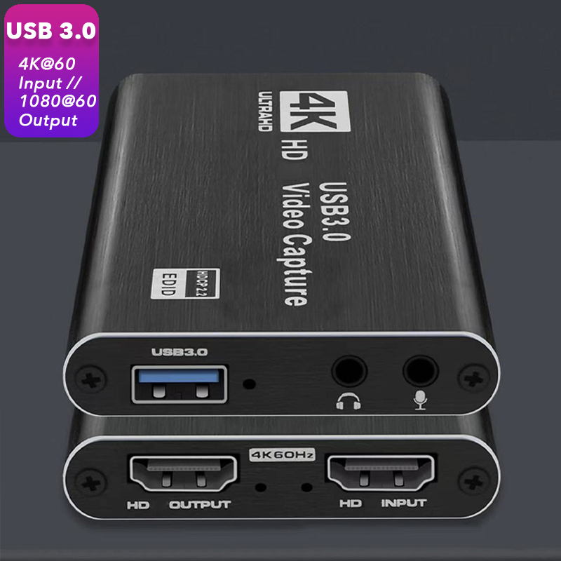 4k usb 3.0 video capture card hdmi tương thích 1080p 60hz hd video recorder graer cho ps4 obs trò chơi ghi âm live streaming