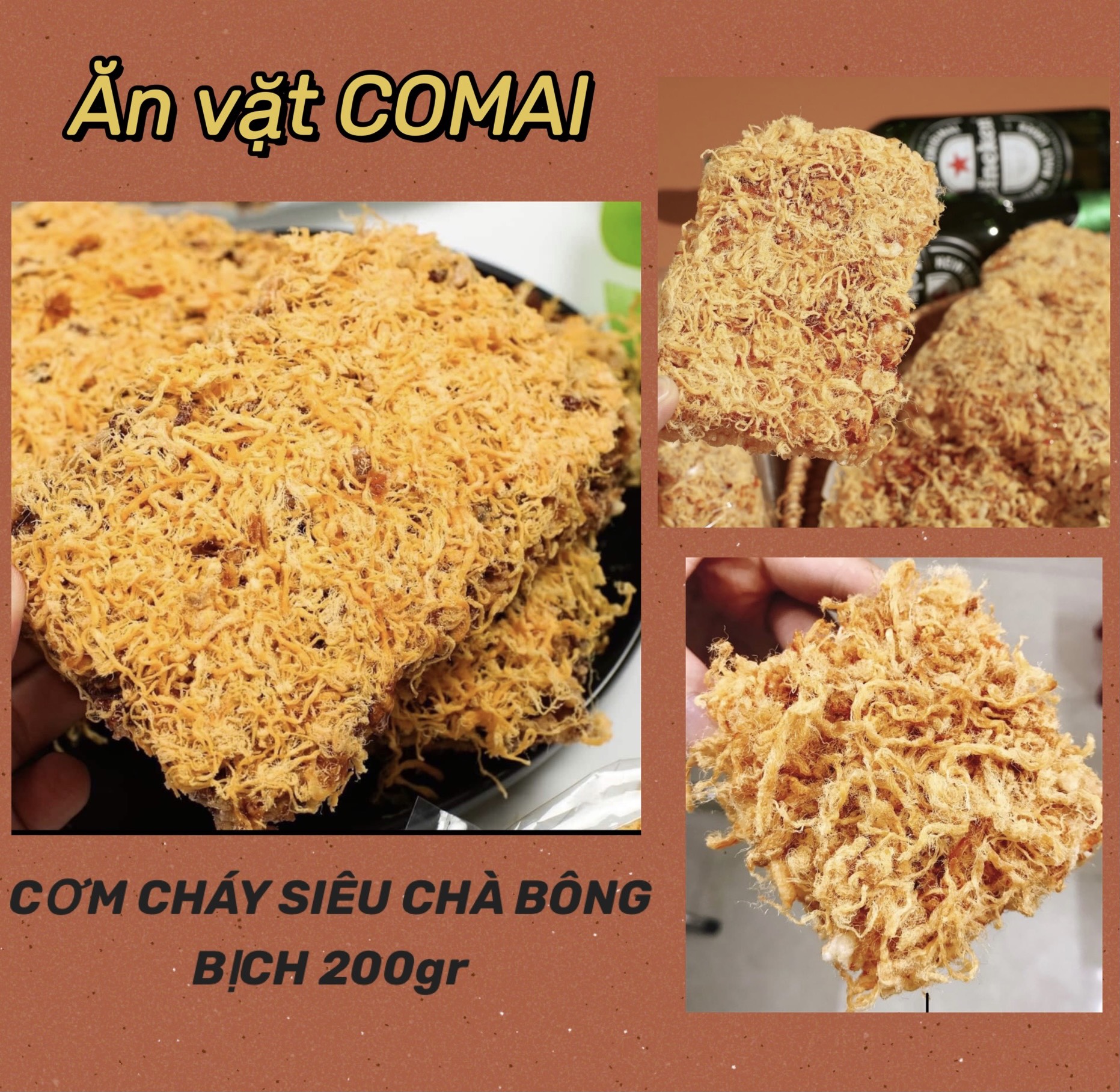 Cơm Cháy Siêu Chà Bông, Túi Zip 200gr