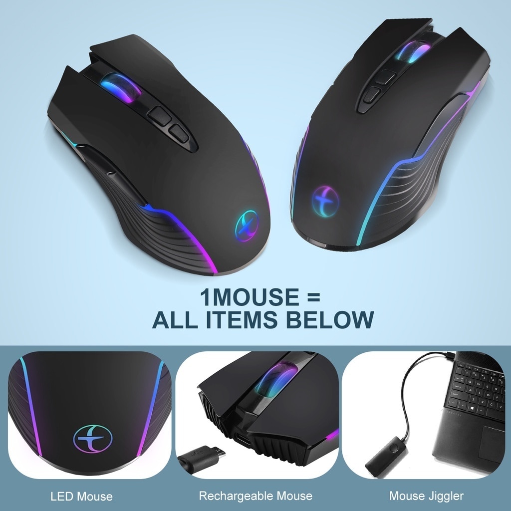 2.4G Wireless Mouse Type-C for Macbook Laptop Computer Silent Click Mice Rechargeable Wireless Mouse Plug and Play