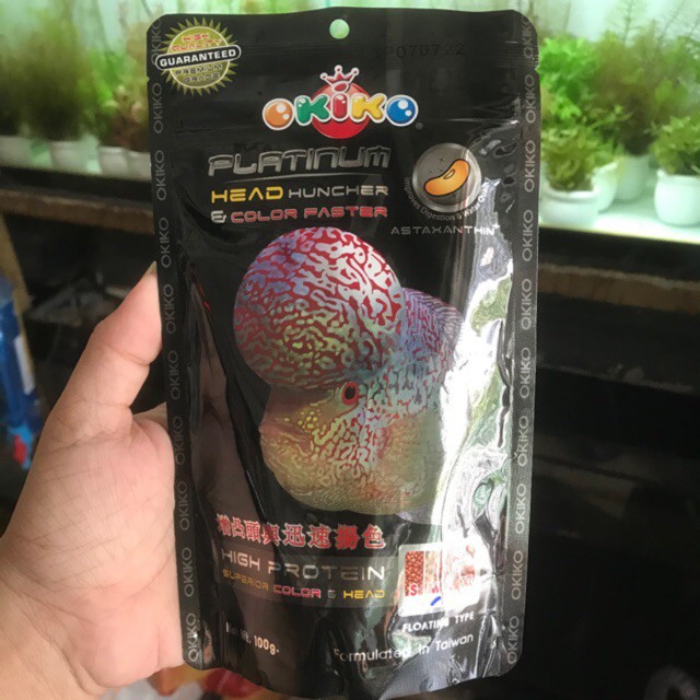 OKIKO - THỨC ĂN LÊN ĐẦU MÀU CHÂU CHO CÁ LA HÁN (100g)