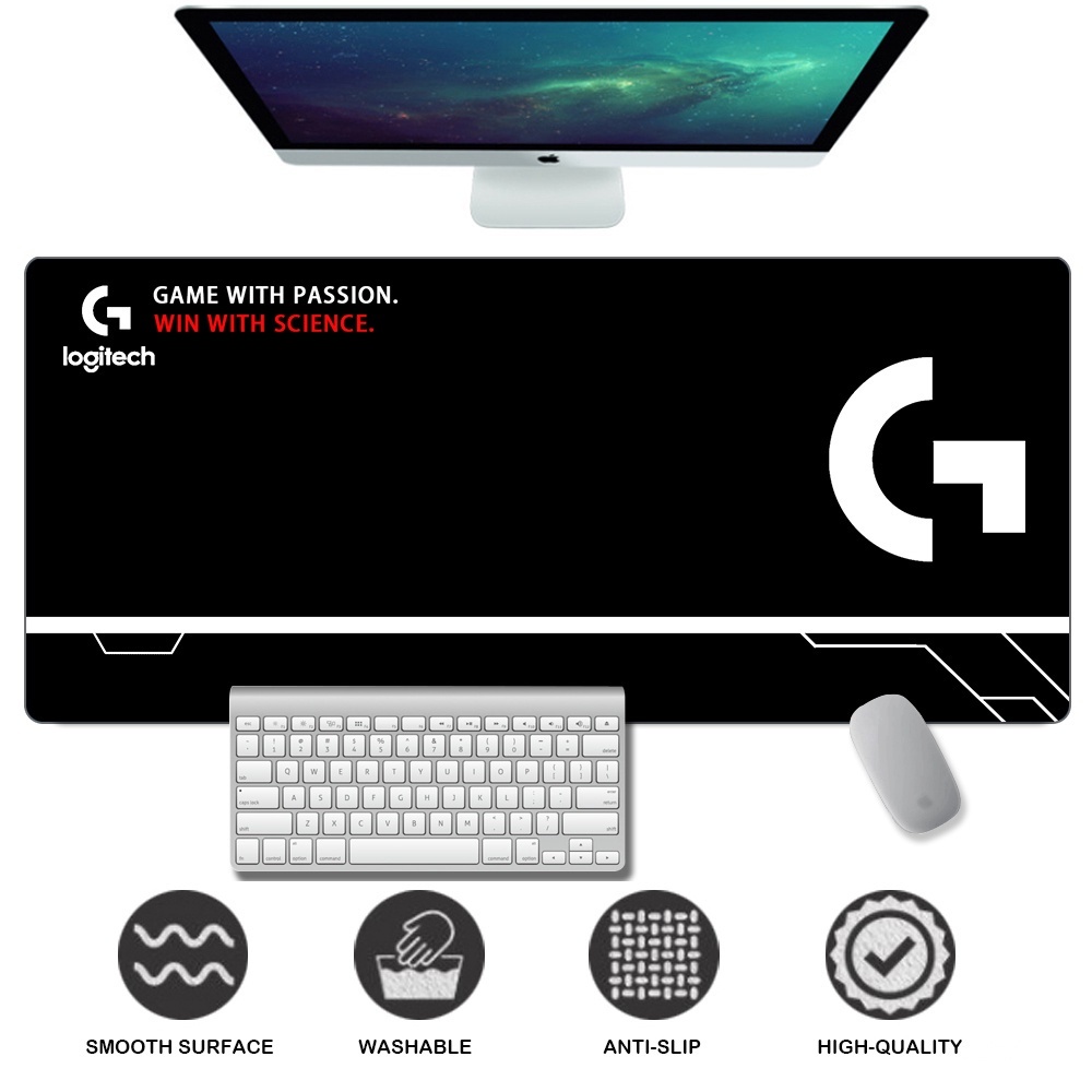 Extended Mousepad Logitech Mousepad Black and white Large