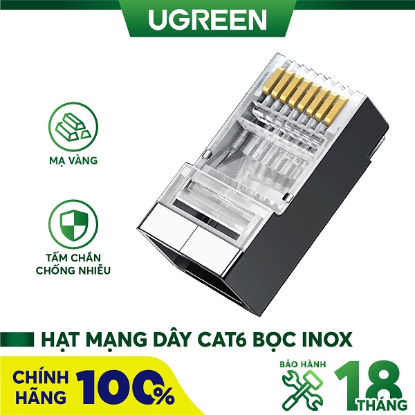 20333 Hạt mạng cat6 FTP Ugreen 10 chiếc / túi