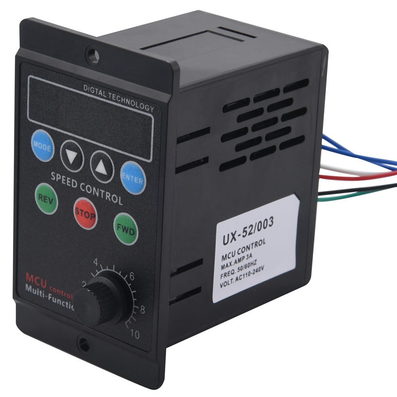 Ux-52 Digital Display Motor Speed Controller Motor Governor Soft Start Tools 220V Ac 6W-400W