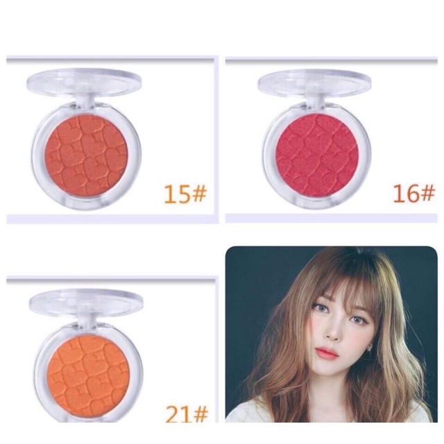 Phấn má Hồng Lameila tone cam và Hồng
