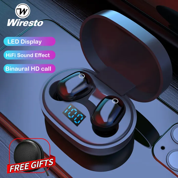 wiresto true wireless earbuds mini bluetooth 5.0