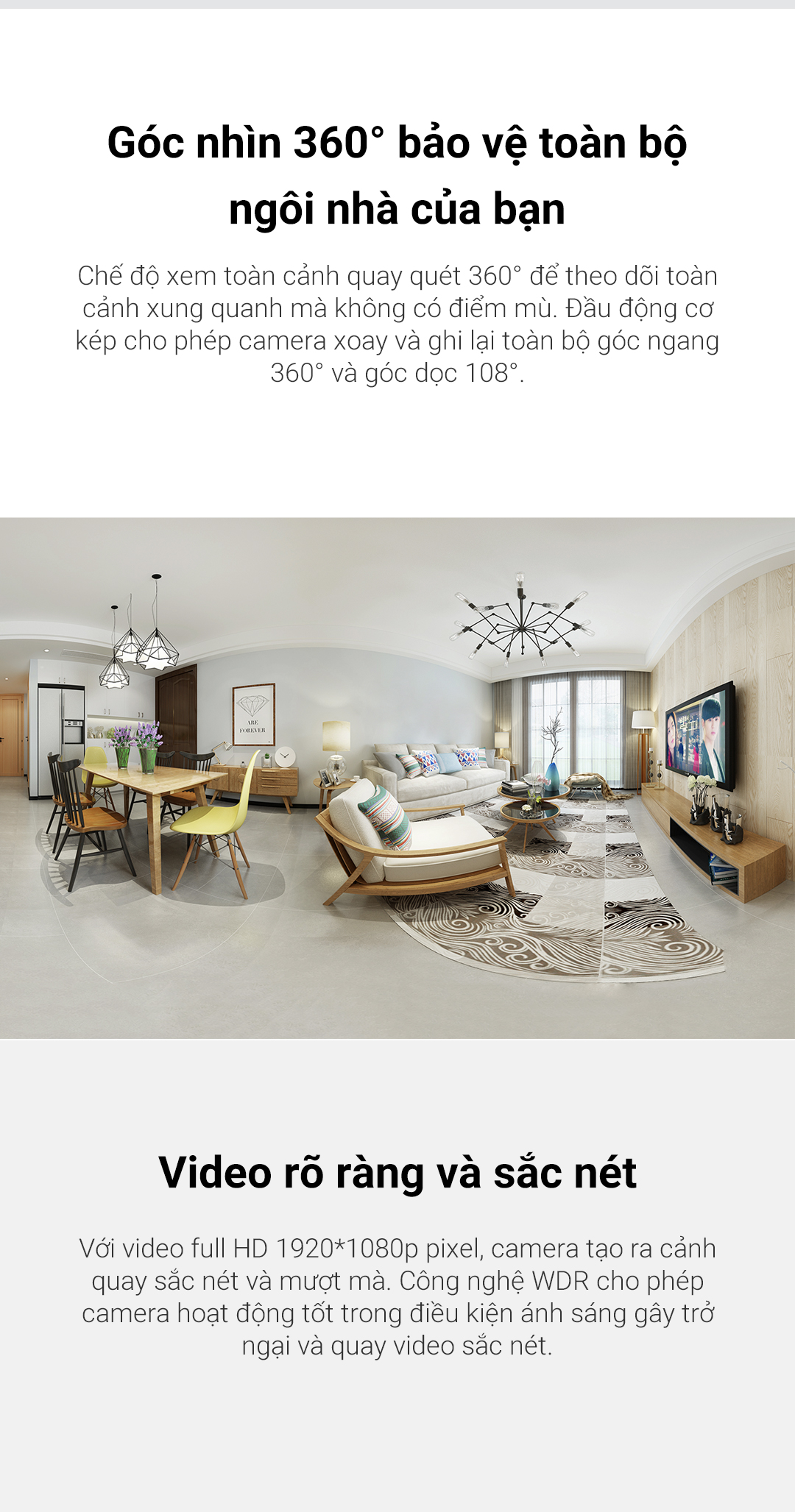 Camera giám sát Xiaomi 360 độ 1080p
