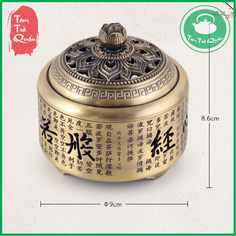 Lư đồng đốt hương trấm khắc tâm kinh