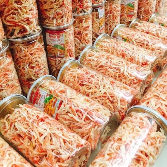 KHÔ MỰC HẤP NƯỚC DỪA (200-300gr) - Ăn Vặt Nhà Kiwi