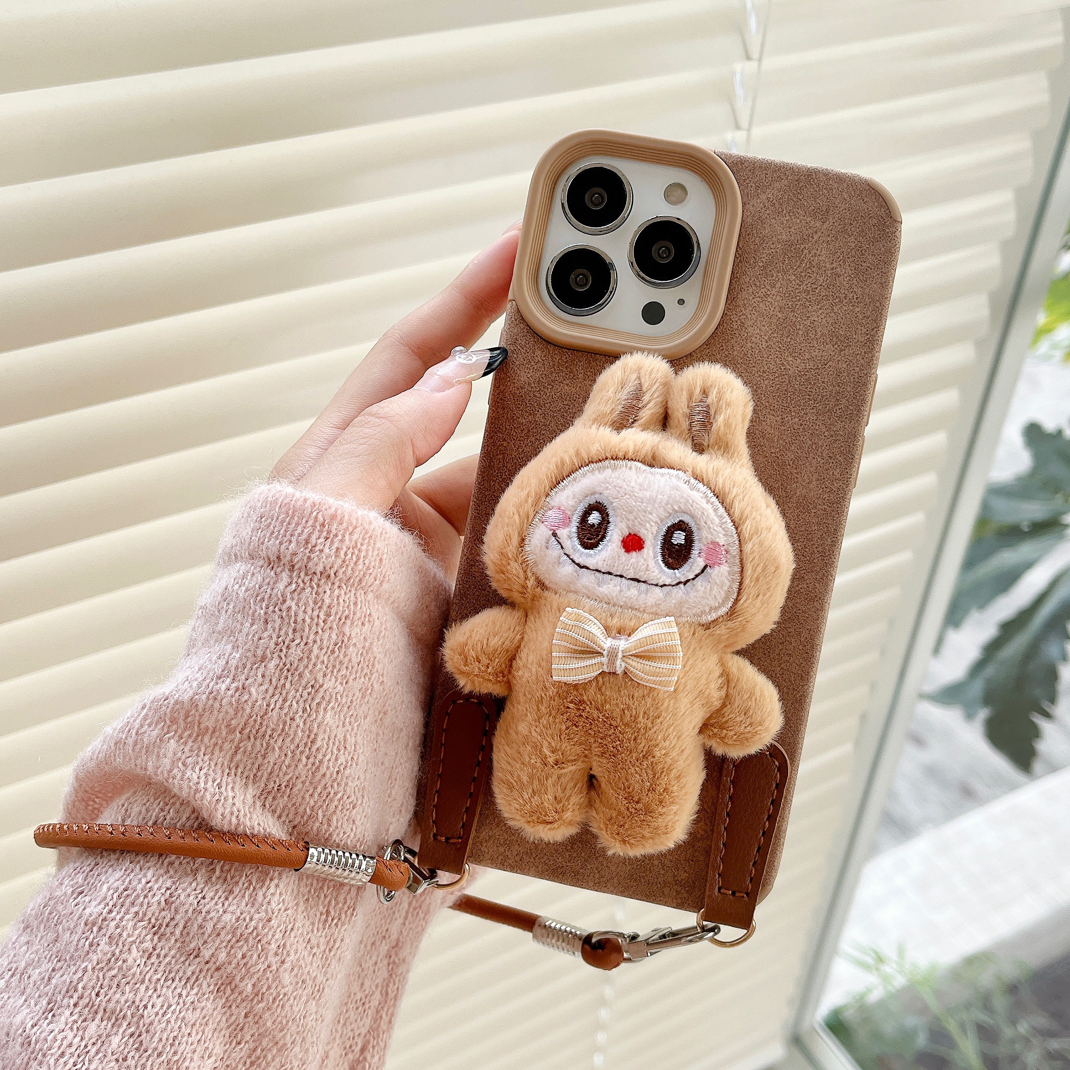 Olige%20Case%20For%20iPhone%2011%2012%2013%2014%2015%2016%20Pro%20Max%2014%2015%2016%20Plus%20New%20fall%20and%20winter%20three-dimensional%20cartoon%20plush%20tie%20LABUBU%20Phone%20Case%20Back%20Cover%20-%20Image%206