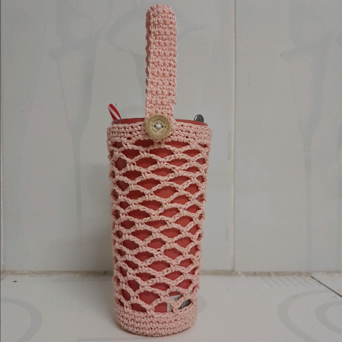 Túi đựng bình giữ nhiệt bằng len handmade