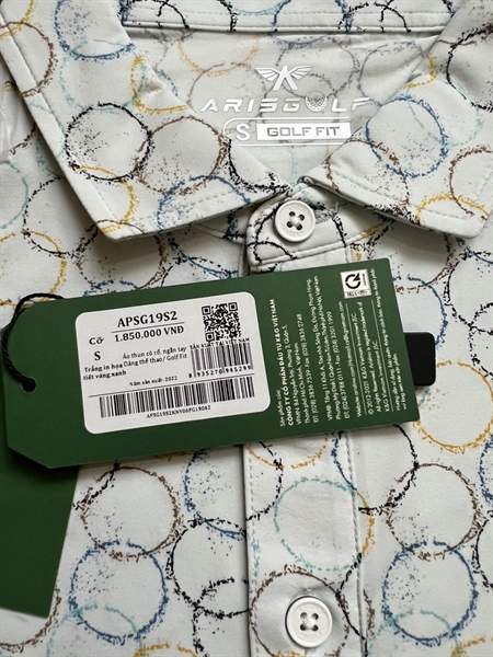Áo polo golf Aristino APSG19S2 màu trắng