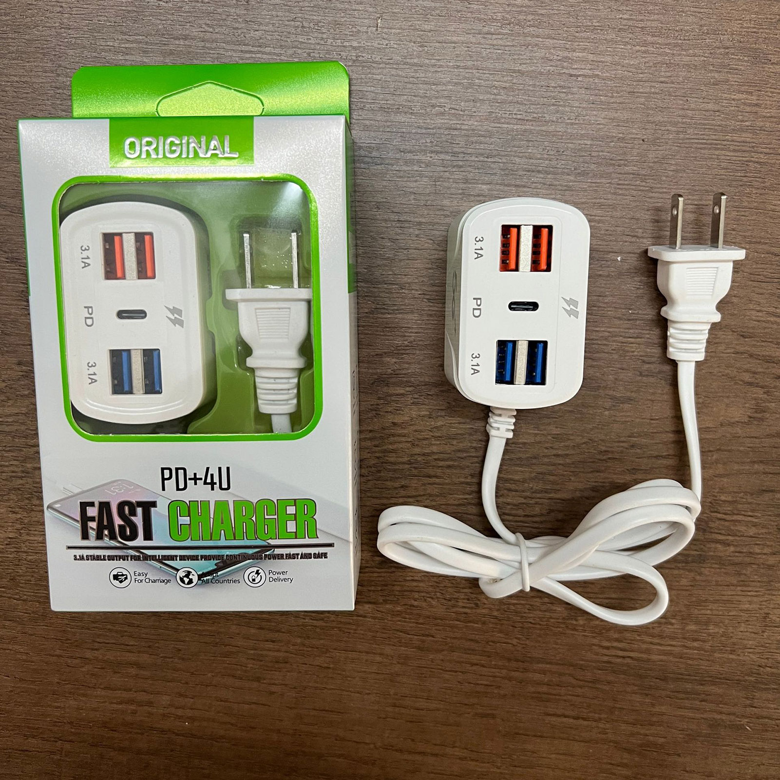 Usb Smart Plug 5-device Charging Power Plug Fast Charging Universal Charger with 4-port Usb Pd Type-c Stable Output Thickened Connector Us Plug Ideal