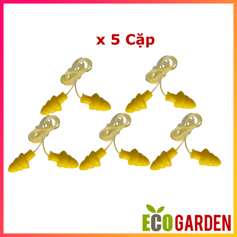 Combo 5 Cặp Nút Bịt Tai Chống Ồn 3 Tầng Mềm Dẻo, Chống Ồn Hiệu Quả (Không Hộp) (ECO.506)