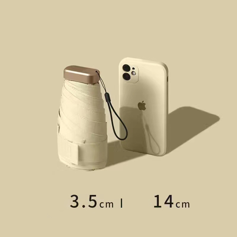 Ultralight portable folding travel umbrella