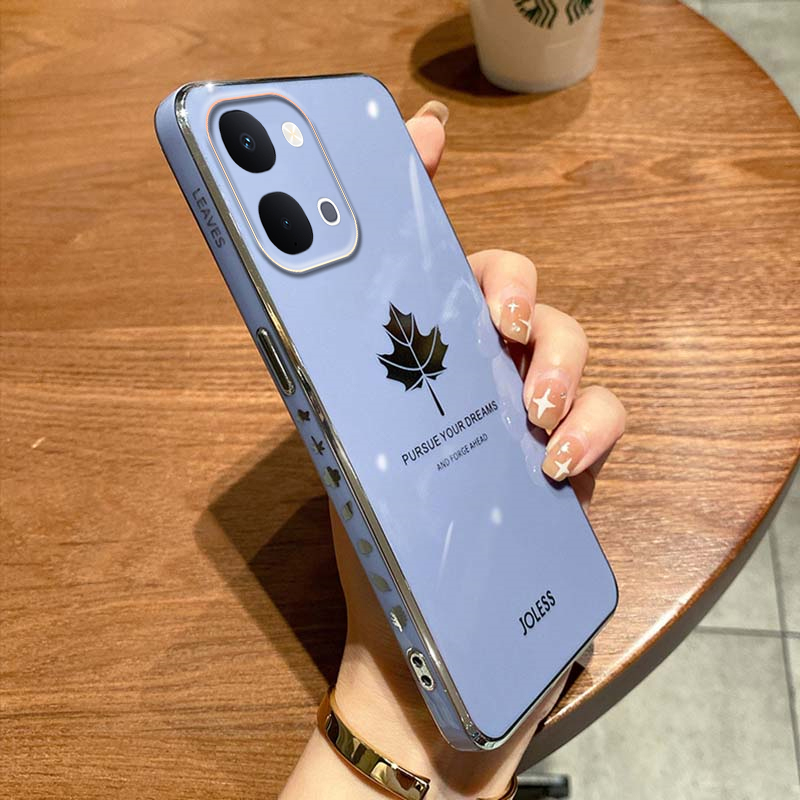 Phone case For VIVO Y31D Pro / IQOO Z11X Back cover Soft Shining Maple Leaves Design Cover For VIVO Y31D Pro / IQOO Z11X Cover cases.