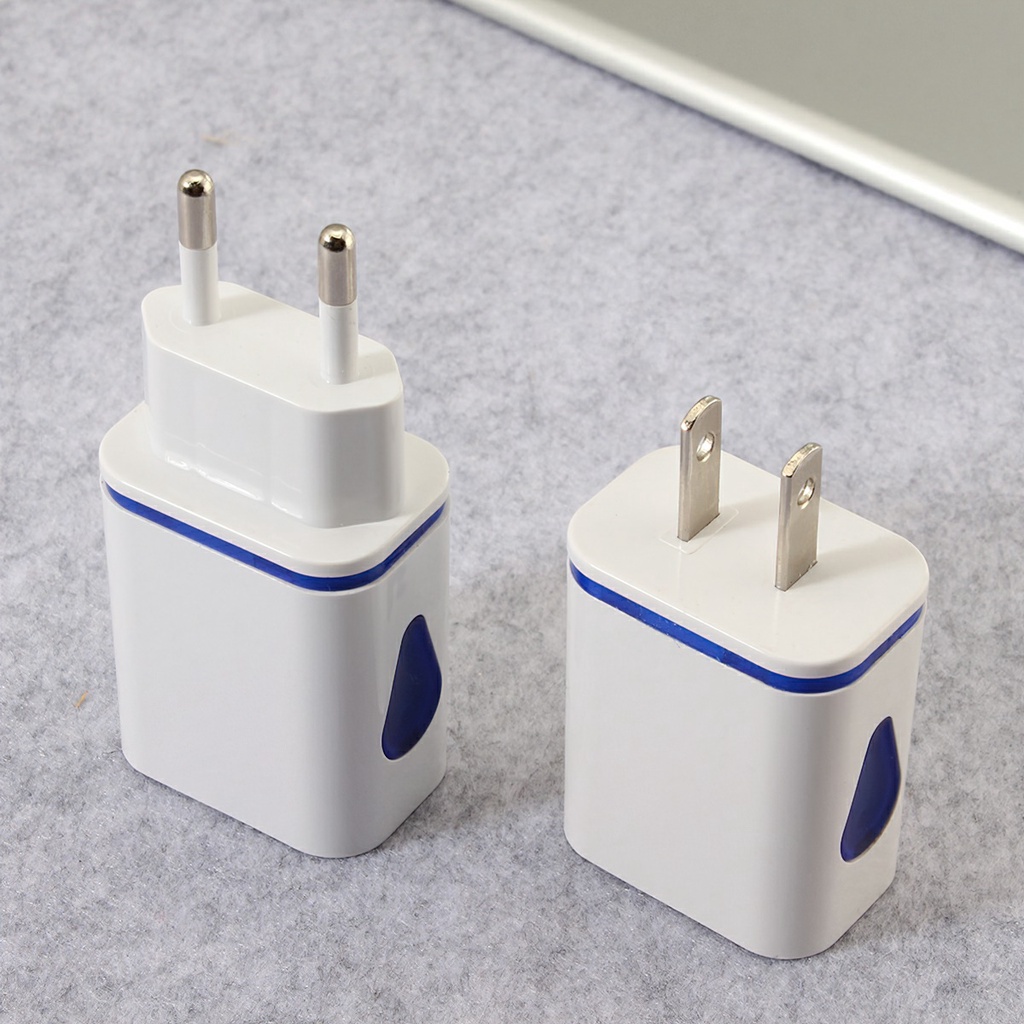 5V 2.1A type-in led light 2 Port USB wall adapter charger