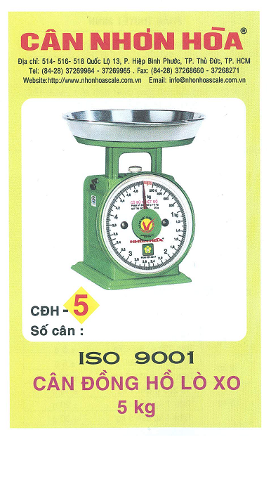 Cân Nhơn Hòa 5Kg