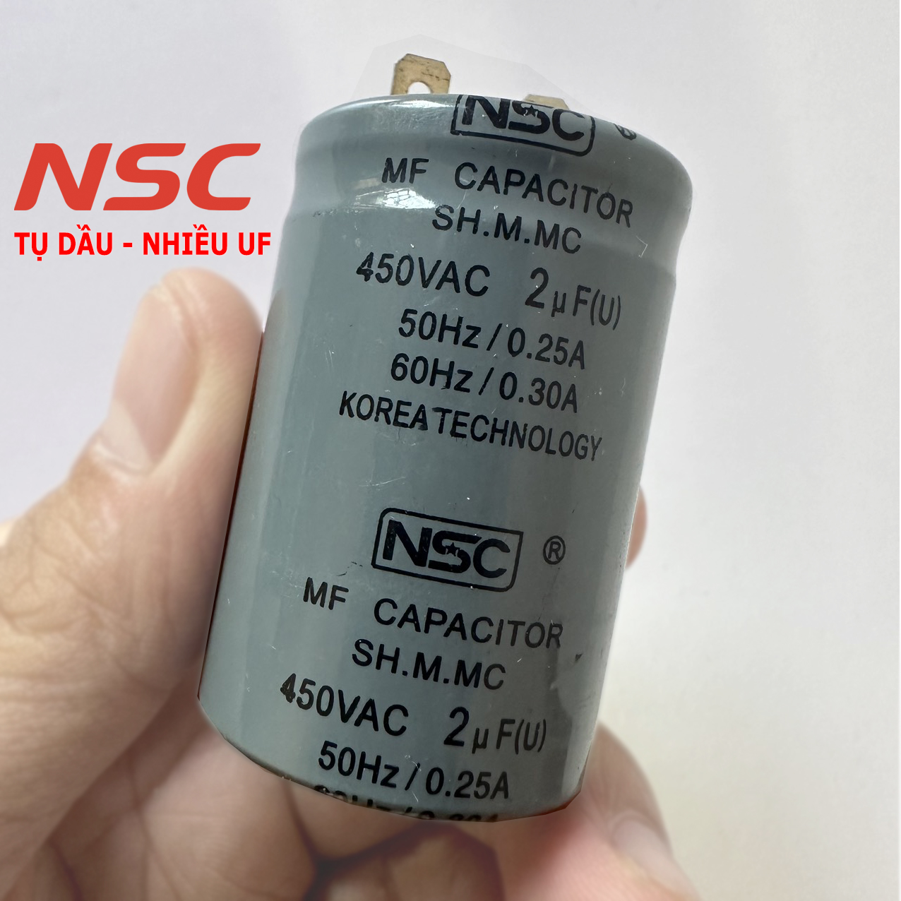 Tụ quạt dầu 2uf / 450v