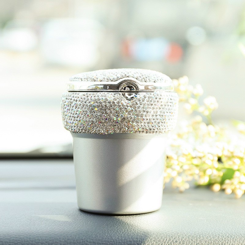 Cup ashtray cigarette on automobile applique stone integrated lamp LED