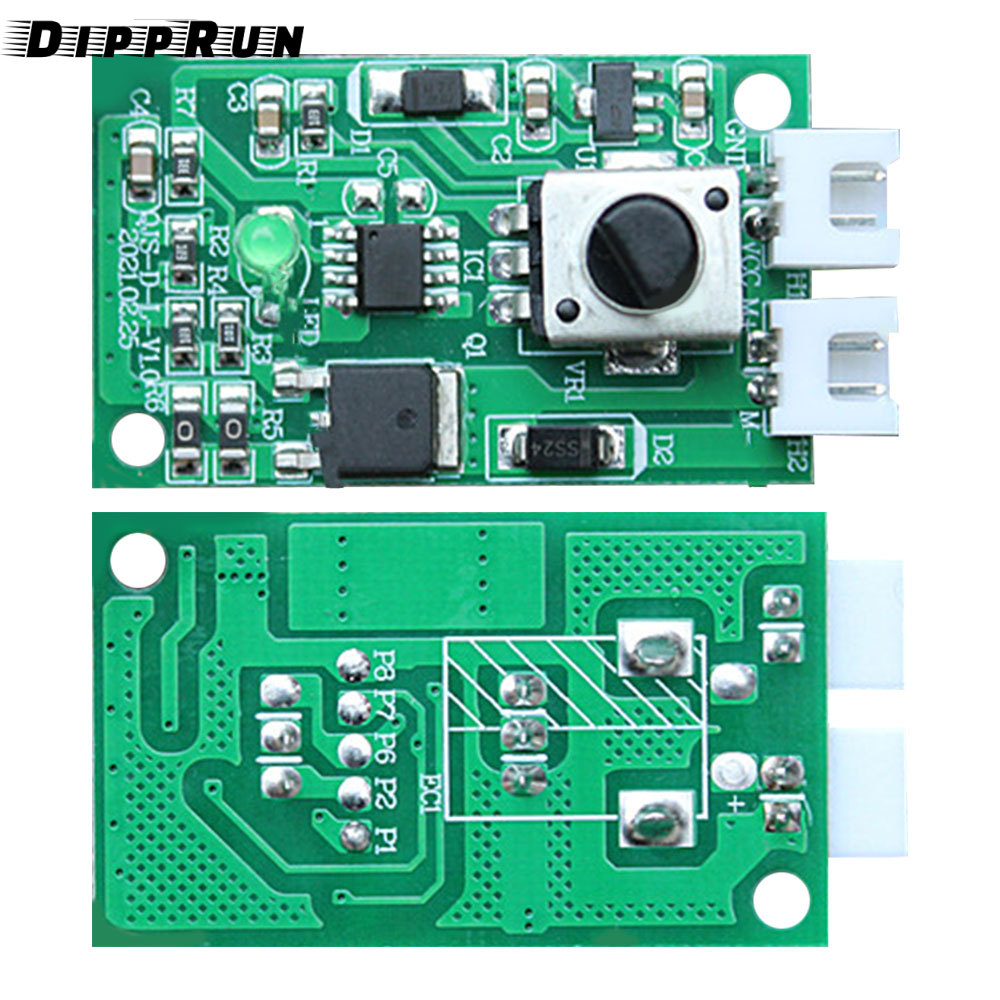DIPPRUN DC7-12V PWM DC Motor Speed Controller Module Adjustable Speed PWM Electronic Governor Controller Regulation Switch 10A