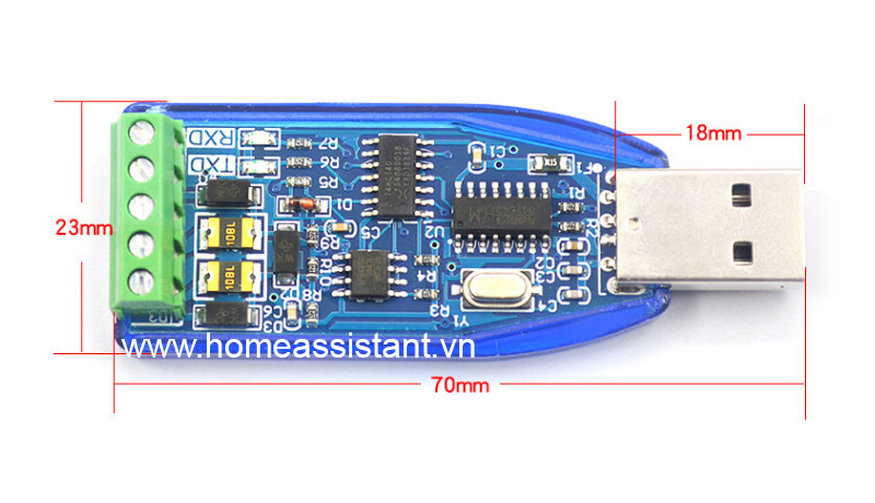 USB To RS485 Modbus Chuẩn Công Nghiệp ZK-U485 (Hỗ trợ HomeAssistant)