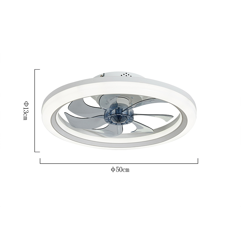 Living room LED fan light bedroom smart remote control 110V restaurant ceiling fan light