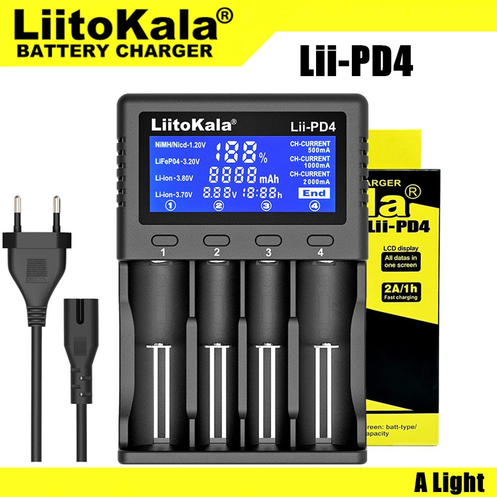 LiitoKala Engineer Lii-PD4 Battery Charger 18650 26650 1.2V 3.7V 3.2V thumbnail