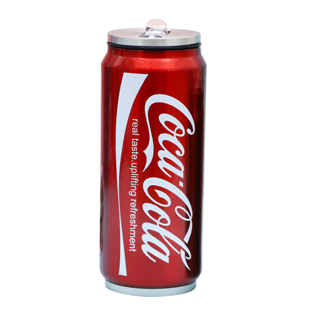 350ml 500ml Stainless Steel Outdoor Car Insulated Straw Cola Can Bottle Cup