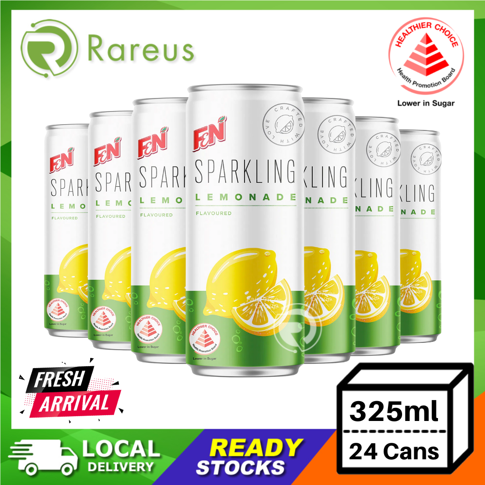 F&N Sparkling Lemonade Reduced Sugar (325ml x 24 Cans) Lazada Singapore