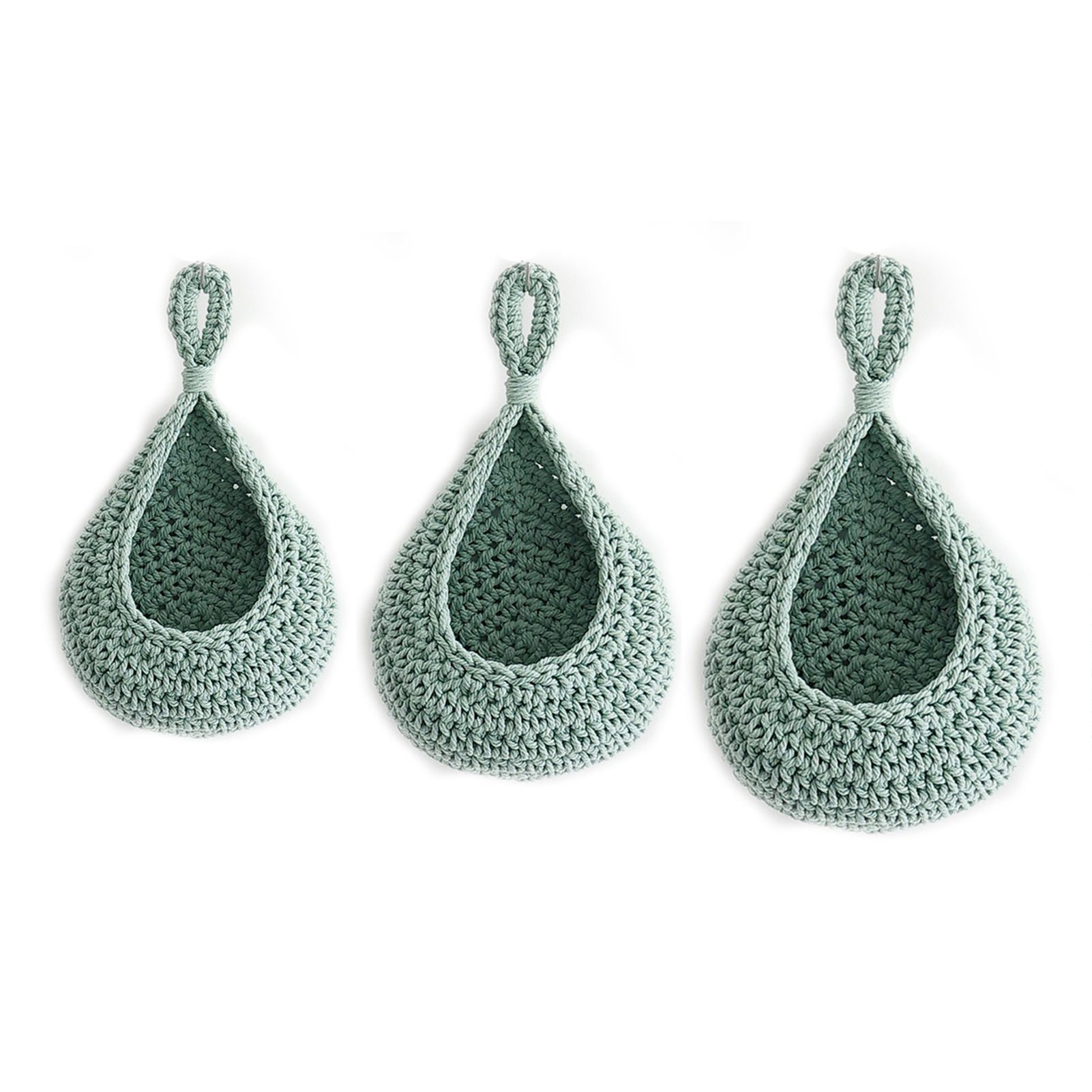 3Pcs Handmade Woven Fruit Net Bird's Nest Stylish Fine Workmanship Long Lasting Net Bag Spacious Storage Solution