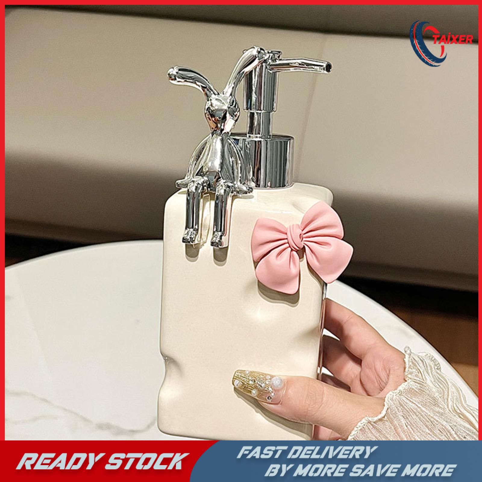 Taixer Hand Soap Liquid Dispenser Pump Soap Container Sturdy Nordic Empty Pump Lotion Bottle for Vanity Washroom Restaurant Bathroom