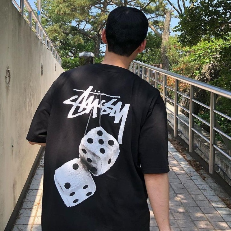 トップス 22ss STUSSY DICE PATTERN SHIRT MUSTARD 🗡️ Last one in stock 🗡️ Stussy Fuzzy Dice White T-Shirt