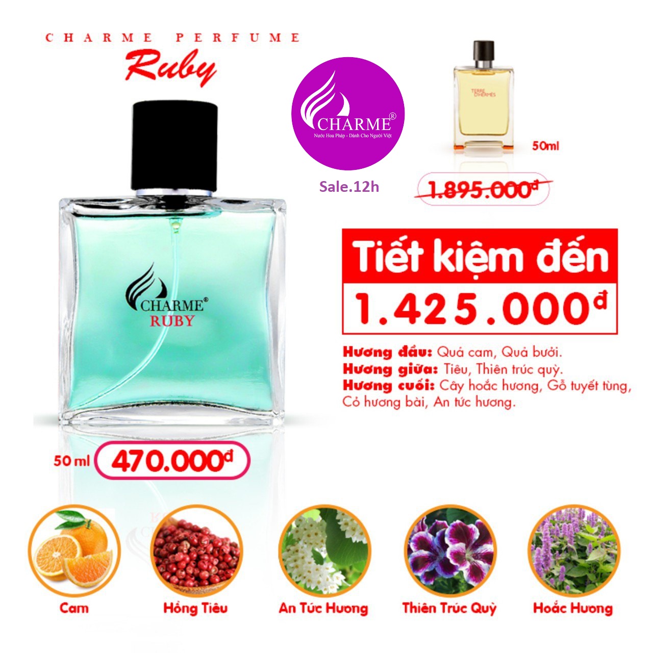 Nước Hoa Charme_Ruby 50ml