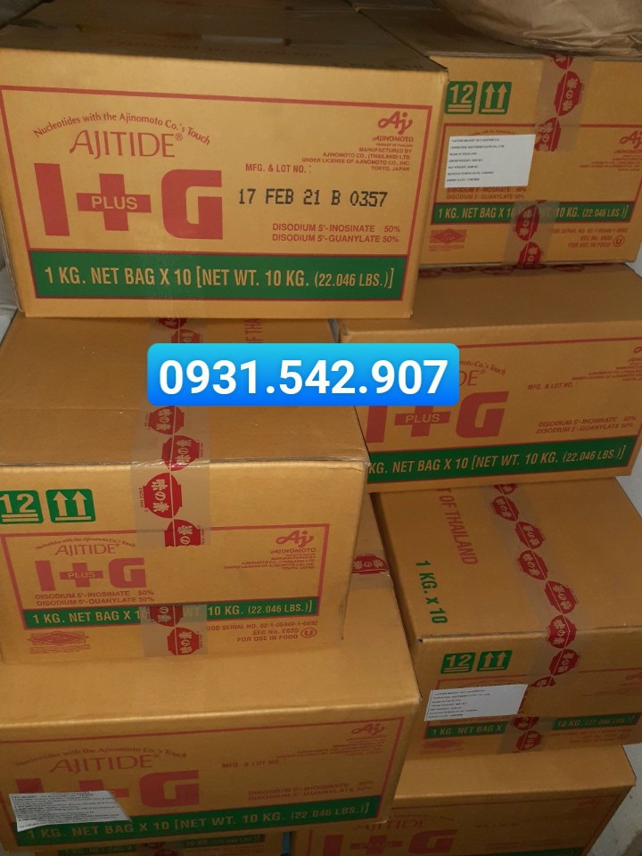 Chất điều vị I+G 1KG (Ajinomoto-Nhật)_Thùng 10Kg