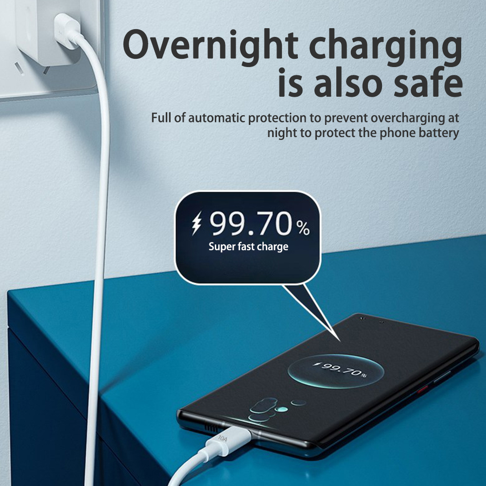2m cáp dữ liệu USB Loại-C cáp 120W Cáp sạc nhanh cho Xiaomi Oppo điện thoại di động Samsung điện thoại