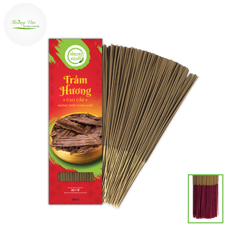 Nhang xanh trầm hương 15 năm cao cấp - hộp 500 gram
