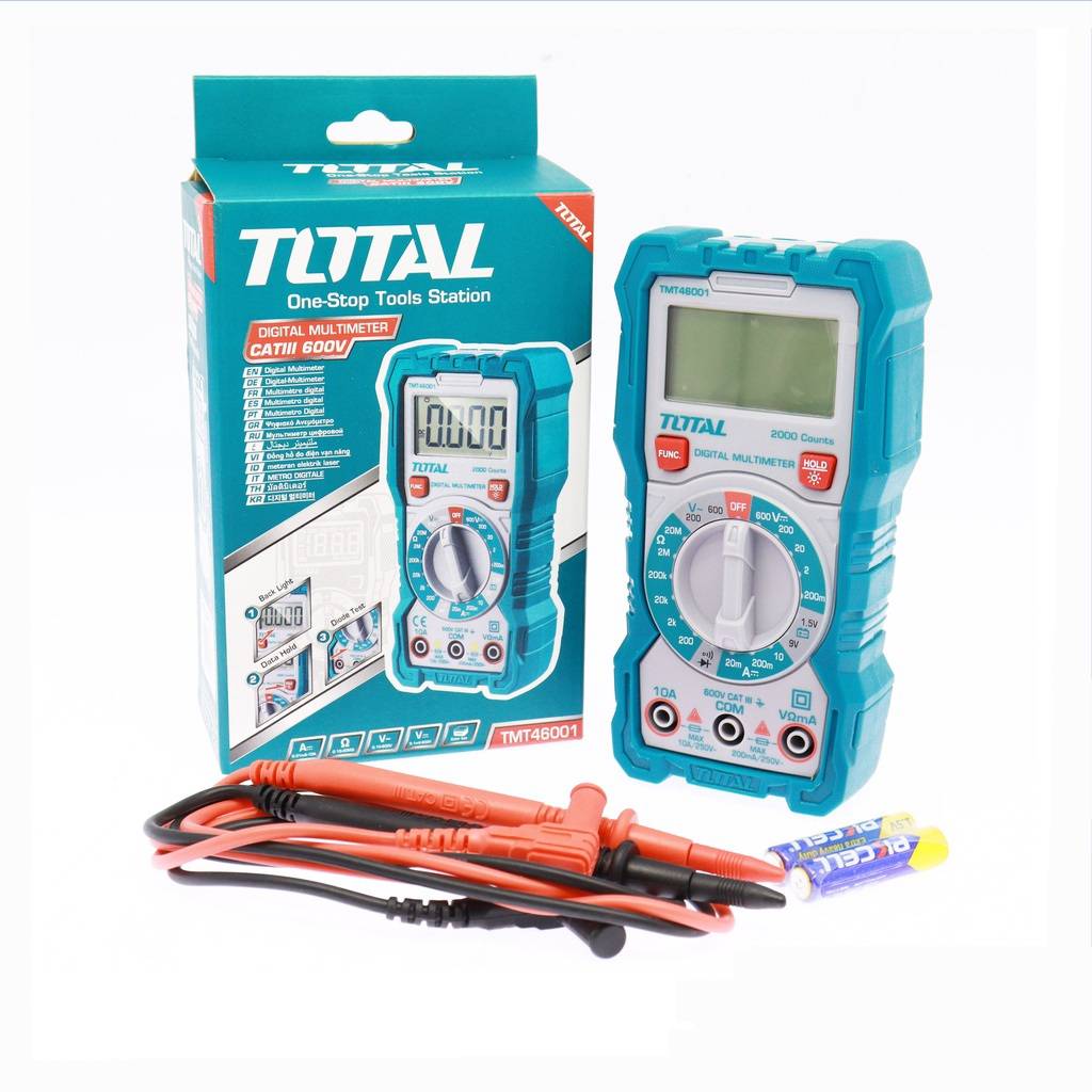 TOTAL ดิจิตอล มัลติมิเตอร์ รุ่น TMT46001 ( Digital Multimeter ) โอห์มมิเตอร์ ของแท้ ส่งด่วน ส่ง