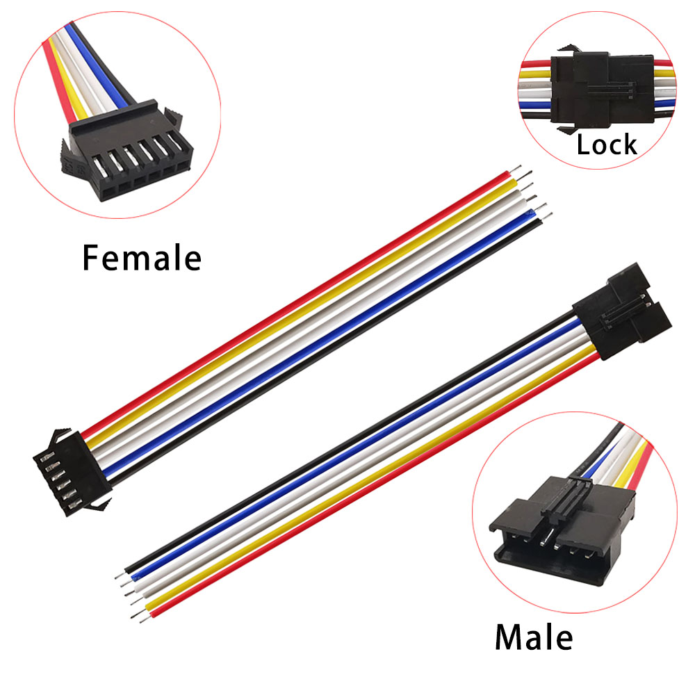 5pair/10pcs%20Sm%20Jst%20Led%20Connector%20Cable%202/3/4/5/6%20Pin%20Plug%20Socket%20Male%20Female%20Wire%20Connector%20For%20Rgb%20Rgbw%20Led%20Strip%20Adapter%20-%20Image%205