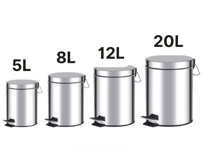 THÙNG RÁC INOX ĐẠP CHÂN 20L