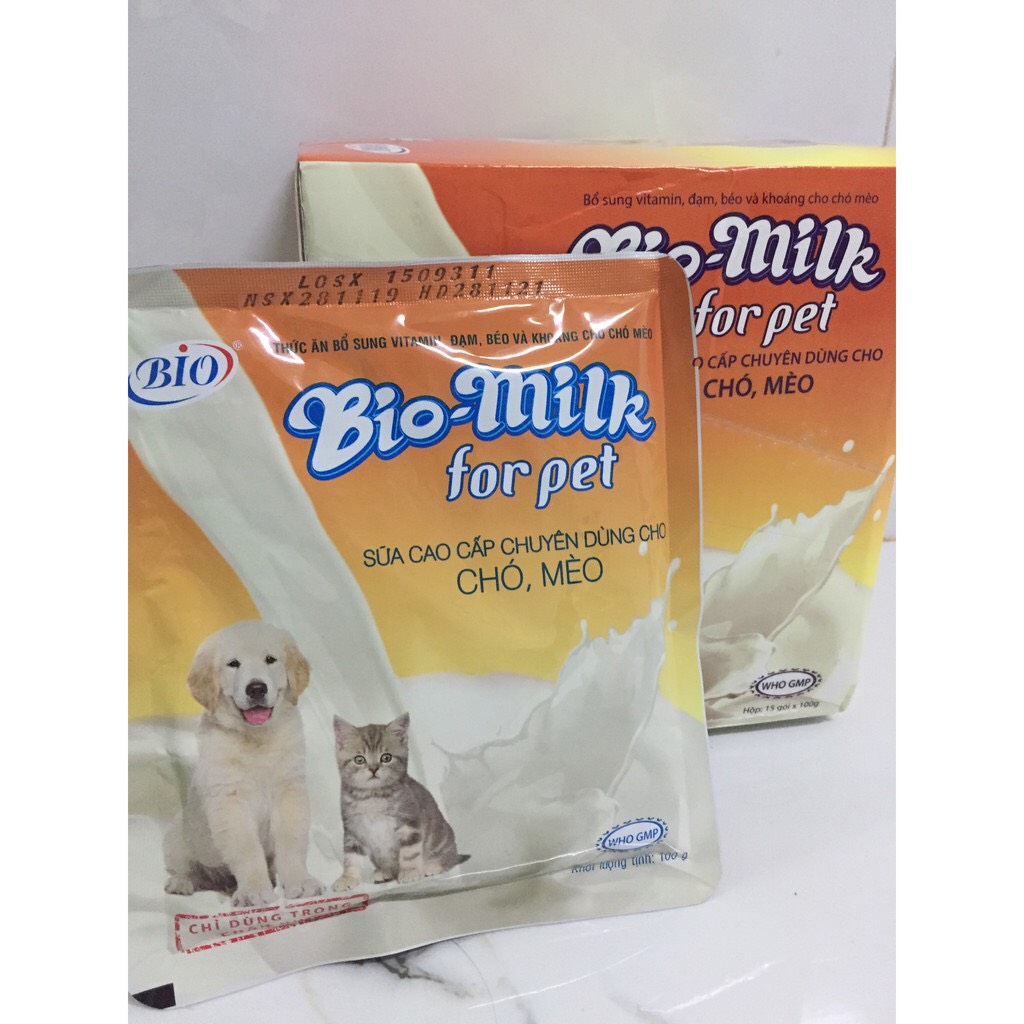 [HCM] Sữa bột dành cho chó mèo Bio-milk for pet 100gr