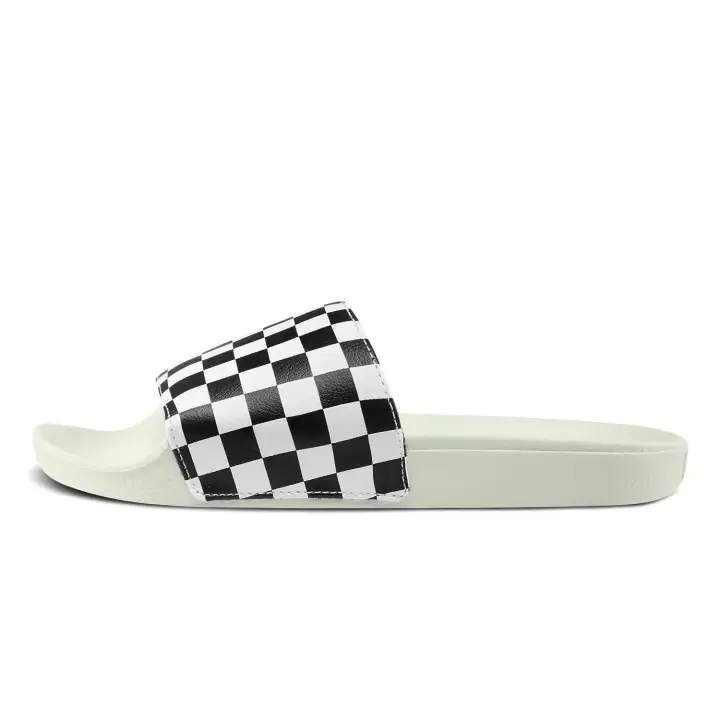 vans checkerboard slides mens
