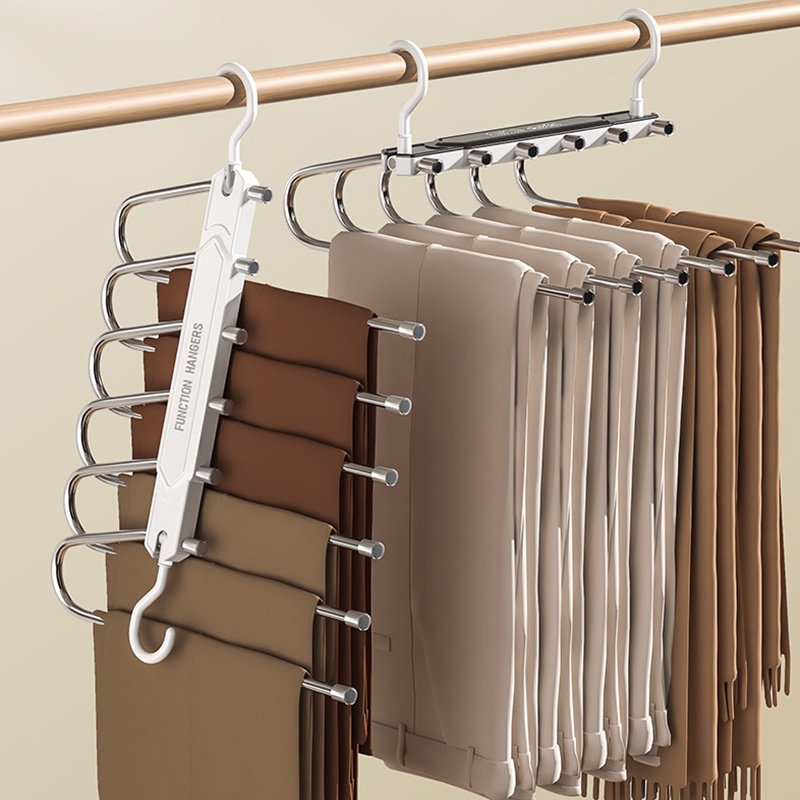 Homenhome Household multifunctional folding magic seamless pants storage rack